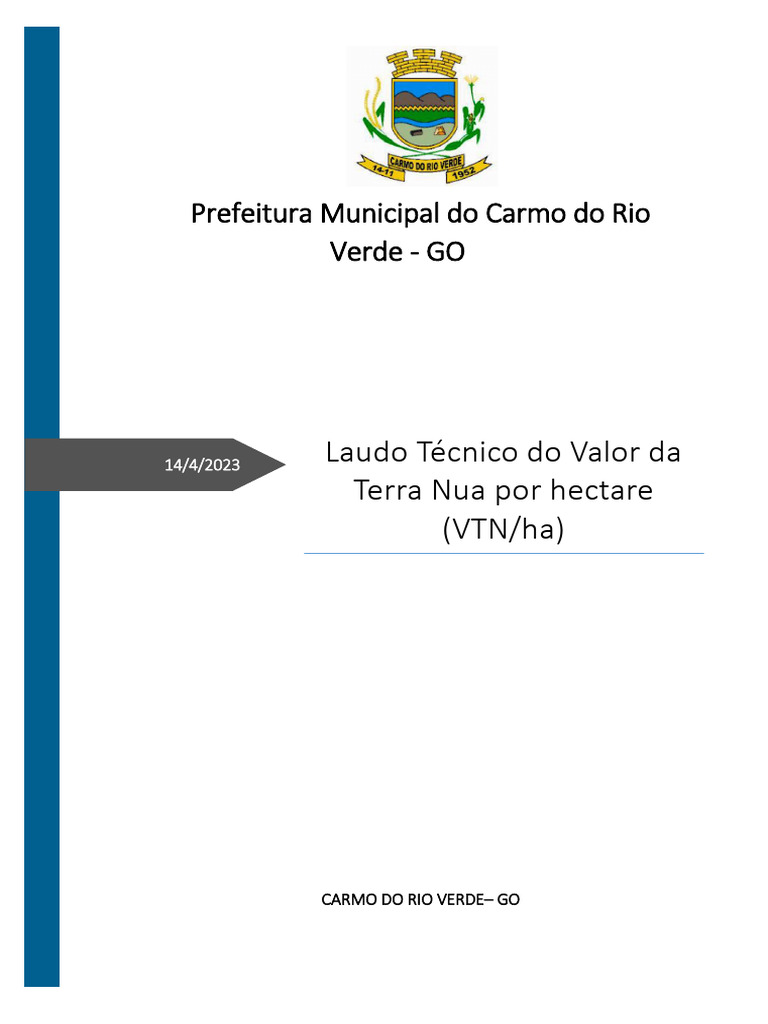 Laudo VTN ITR Modelo | PDF | Agricultura