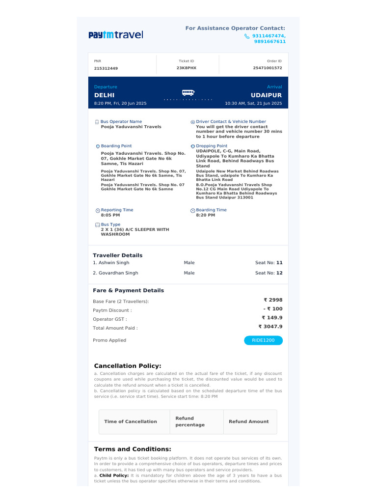 Document 1750405502351 | PDF | Identity Document | Bus