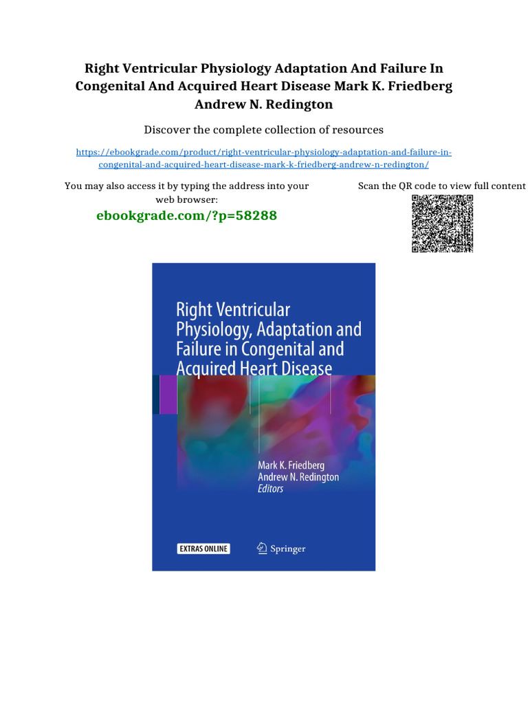 Right Ventricular Physiology Adaptation and Failure in Congenital and ...