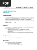 Download Autocad Mechanical Essentials Training SYLLABUS by perdhana2000 SN100183876 doc pdf