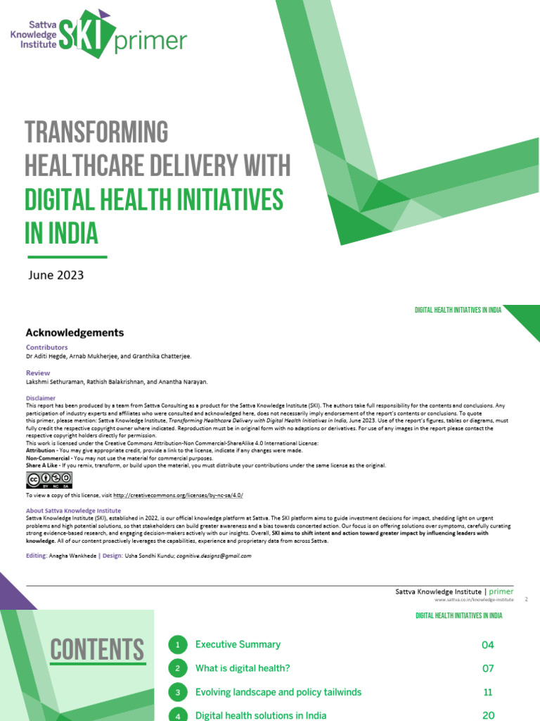 Primer Digital Health in India-1 | PDF | Health Care | Health Professional