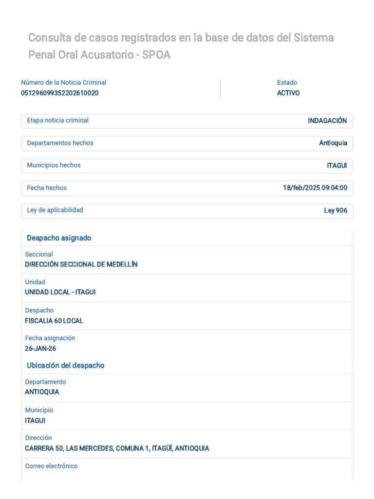 Fiscalía General de La Nación | PDF