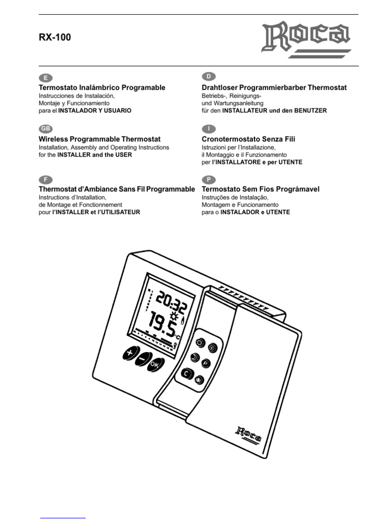 RX 100 | PDF | Electric Power Transmission | Thermostat