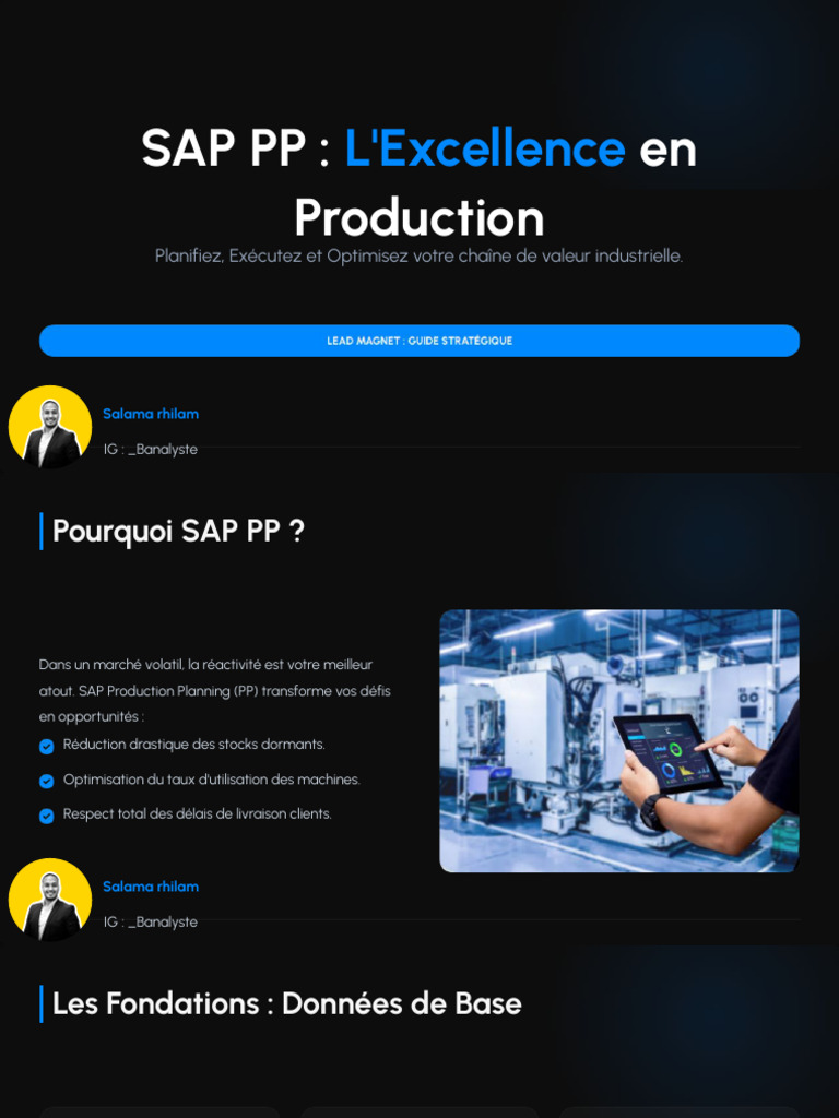 SAP PP - Maîtrisez Votre Production | PDF | Logistique | Économie