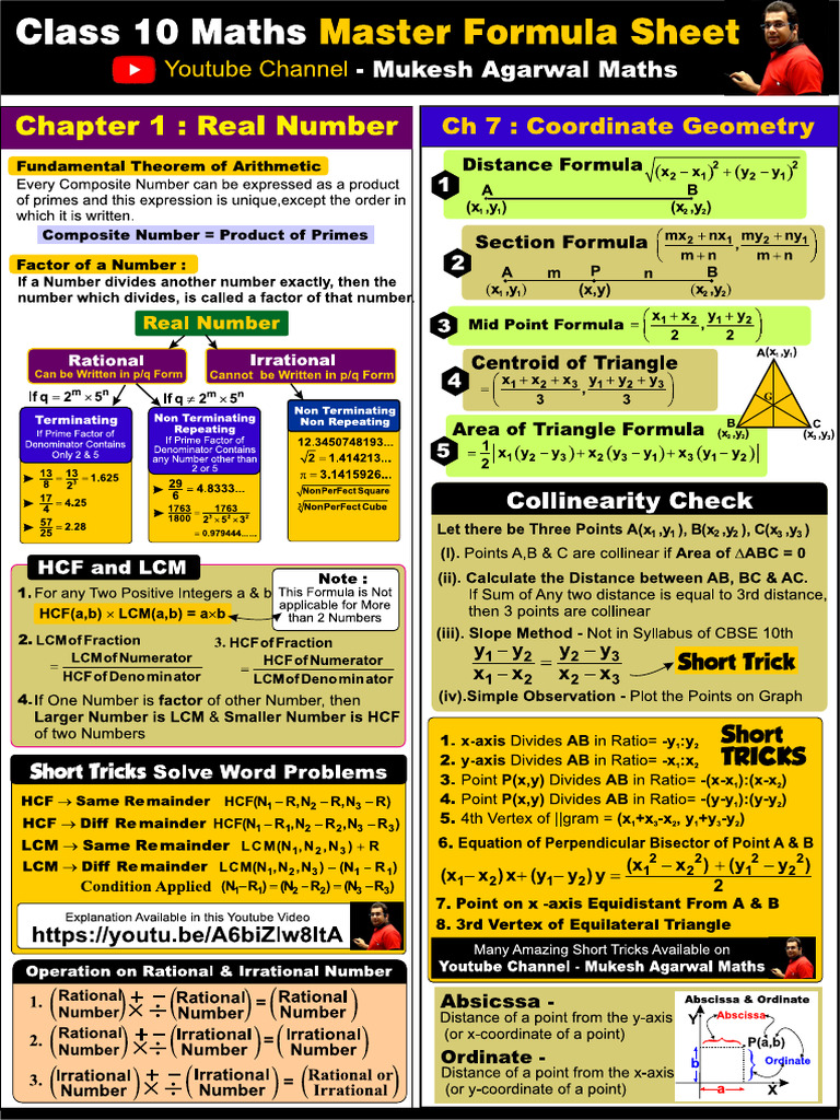 Formulas 10th Standard PDF Document | PDF