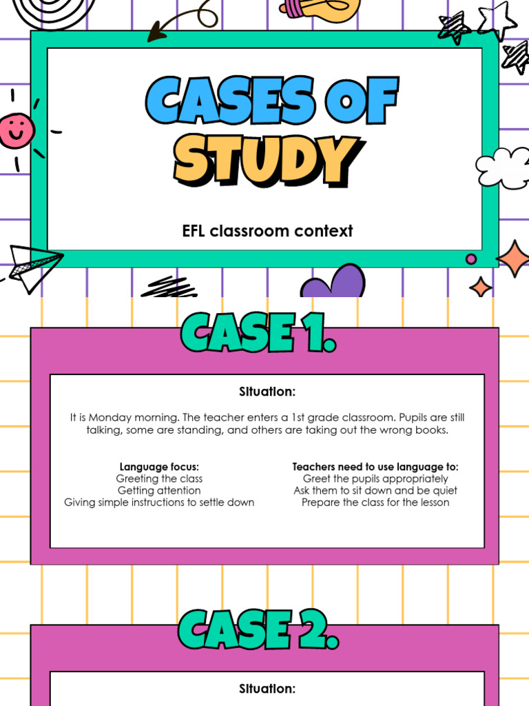 Cases of Study Classroom Language | PDF | Teachers | Classroom