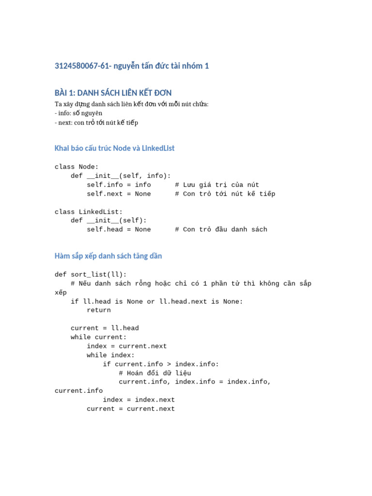 Giai Bai Tap DSLK Stack Python | PDF