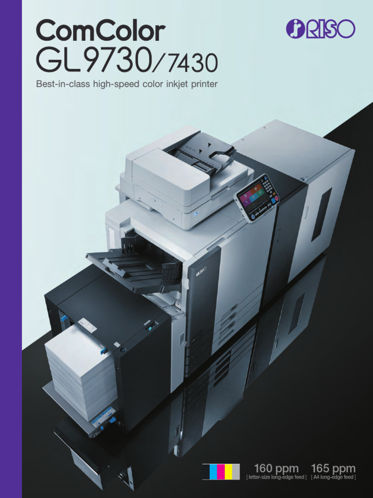 Riso ComColor GL 9730 Brochure | PDF | Printer (Computing) | Printing