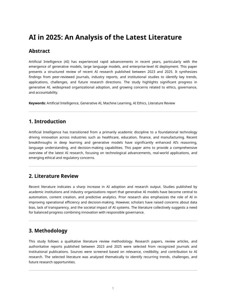 Ai Research Paper - Standard Format | PDF | Artificial Intelligence ...