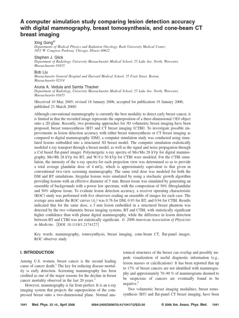 A Computer Simulation Study Comparing Lesion Detection Accuracy With ...