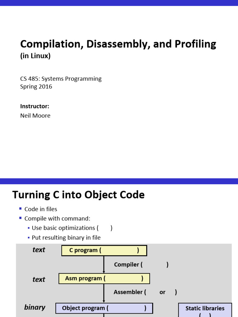 03 Compilation Disassembly | PDF | Library (Computing) | Assembly Language