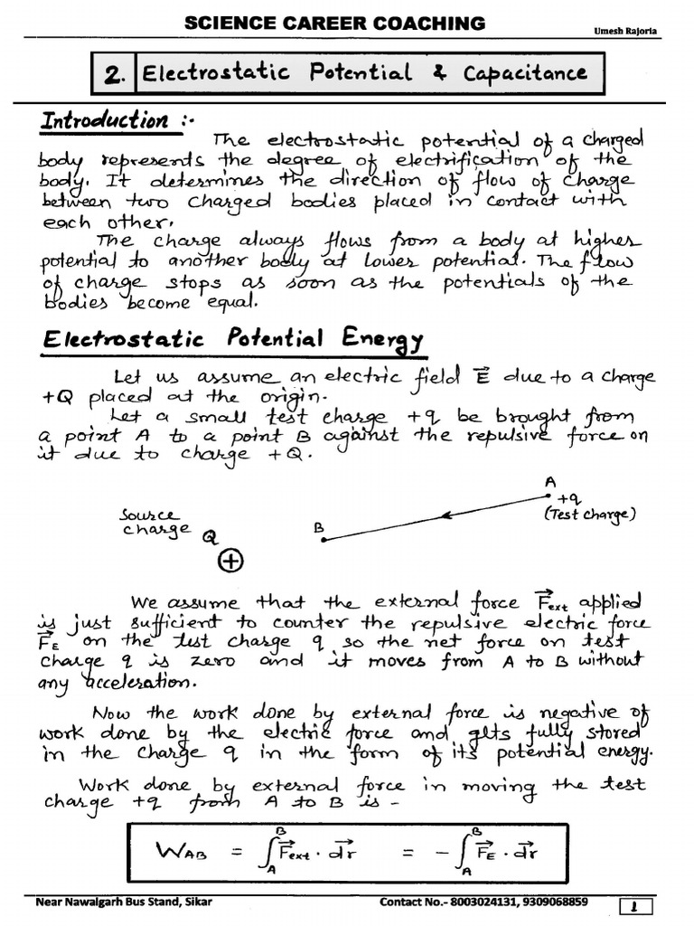 Electric Potential | PDF