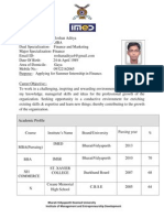 Resume of Roshan Aditya