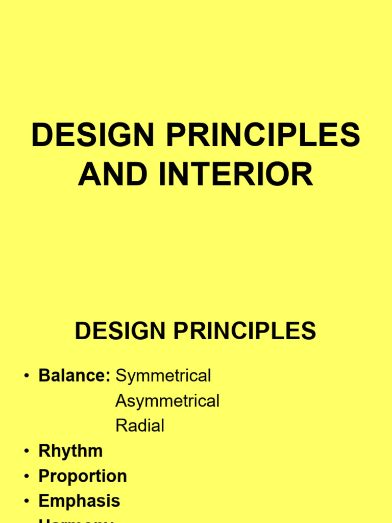 Design Principles and Interior | PDF