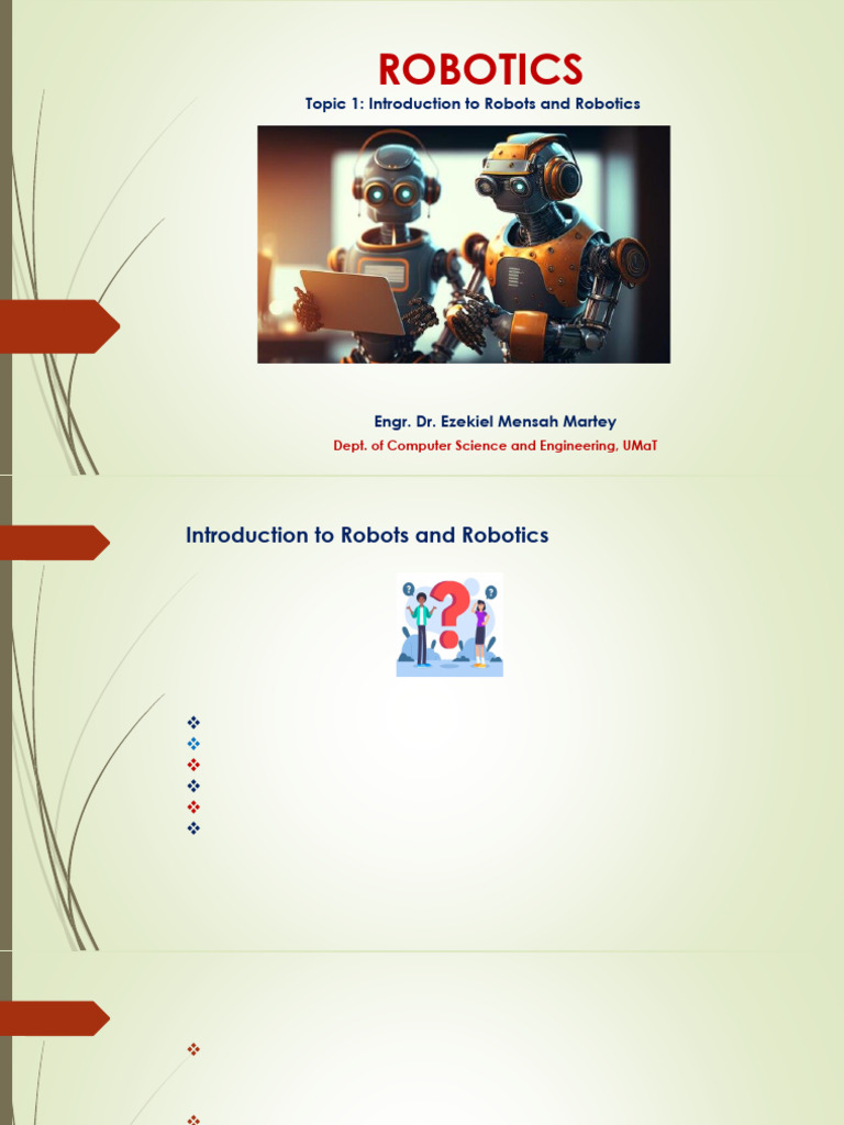 Robotics 1 | PDF | Robot | Robotics