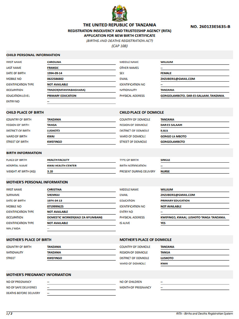 Application Form 20260123B 5858 | PDF
