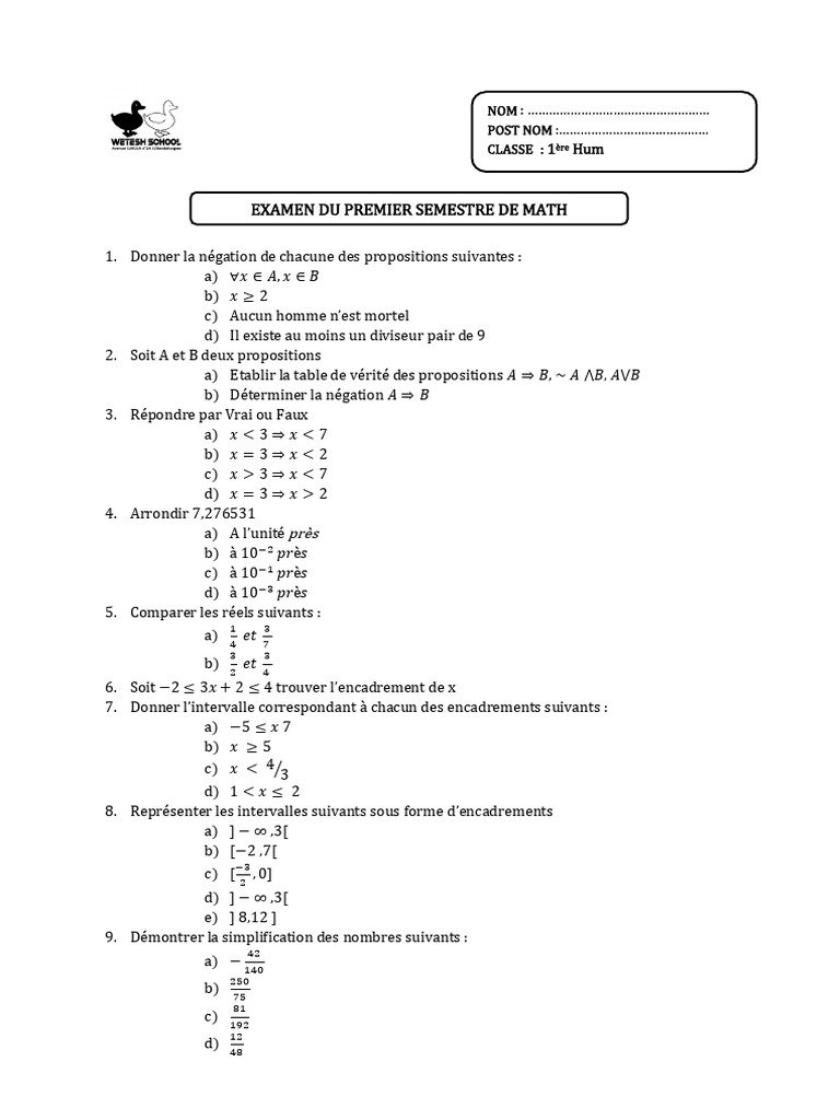 Exame de L Math 1 | PDF | Mathématiques