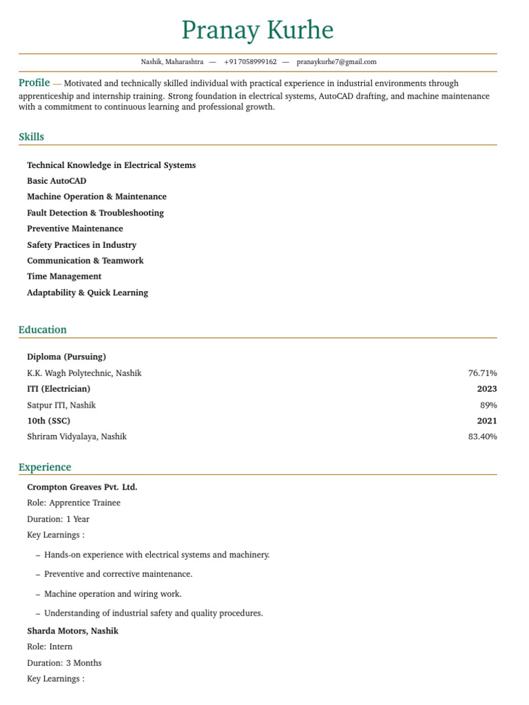 Pranay Resume | PDF
