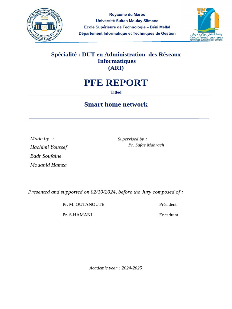 Rapport de PFE FInal | PDF | Firewall (Computing) | Computer Network