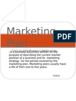 Marketing Plan Format