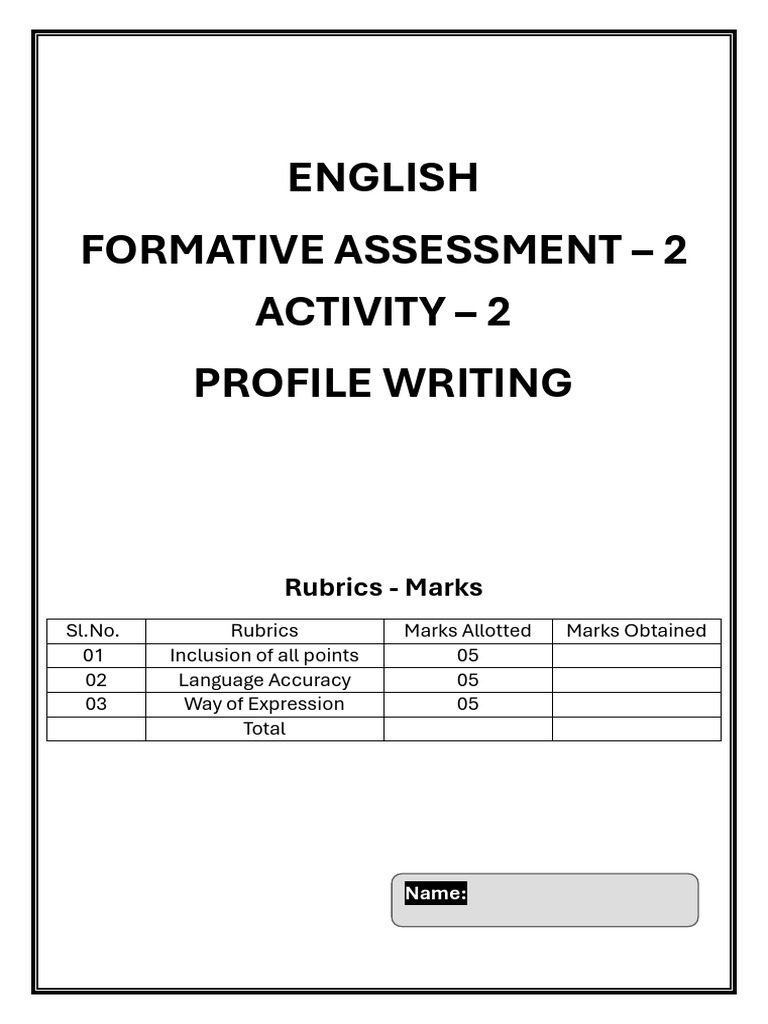 Profile Writing | PDF