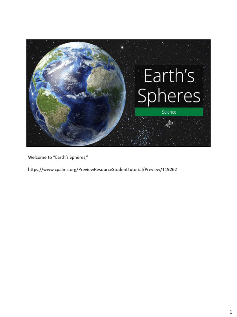 Lesson 2 Earth Sci Earth Subsystems With Notes | PDF