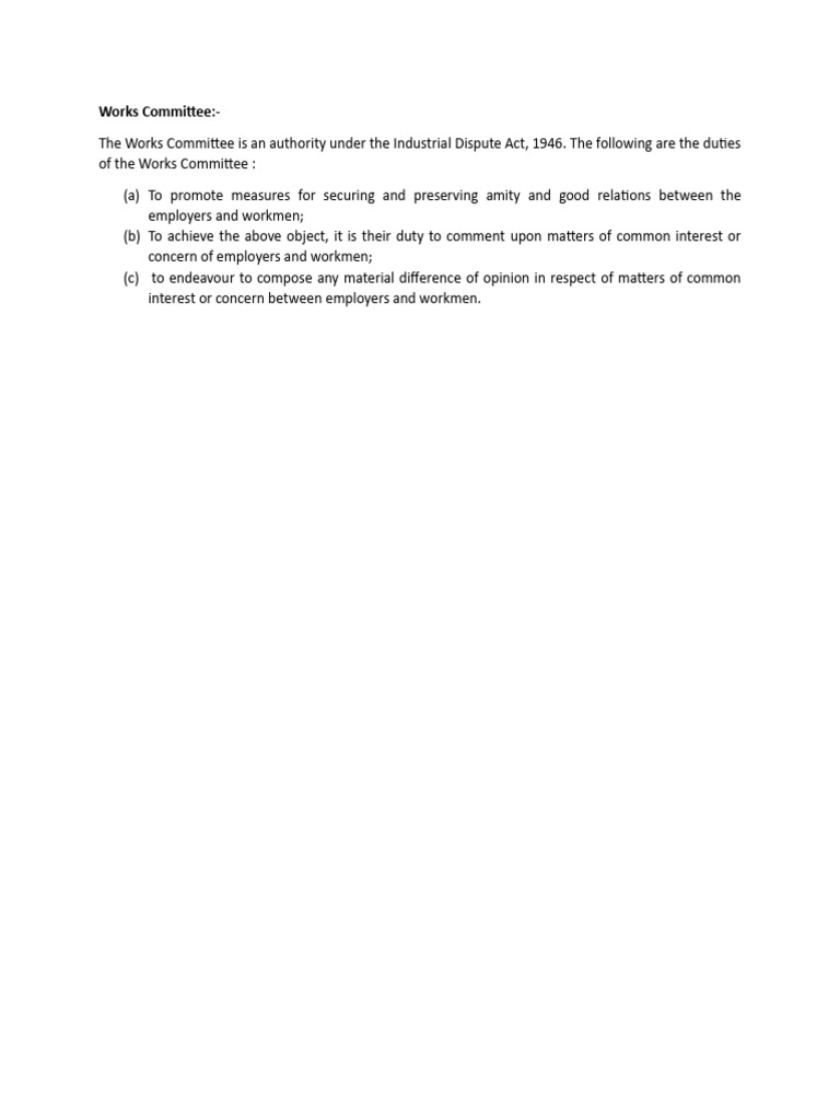 Works Committee | PDF