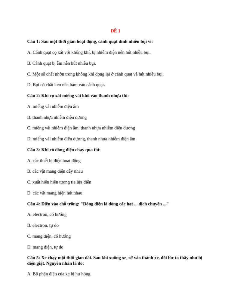 KHTN Chương 5 | PDF