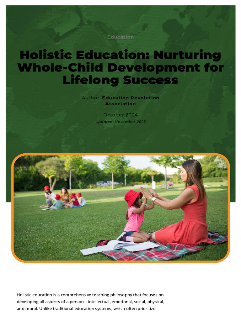 Holistic Education - Whole-Child Development For Lifelong Success | PDF ...