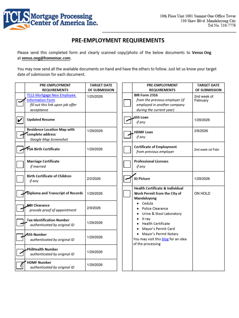 1 Pre-Employment Requirements | PDF | Access Control | Government And ...