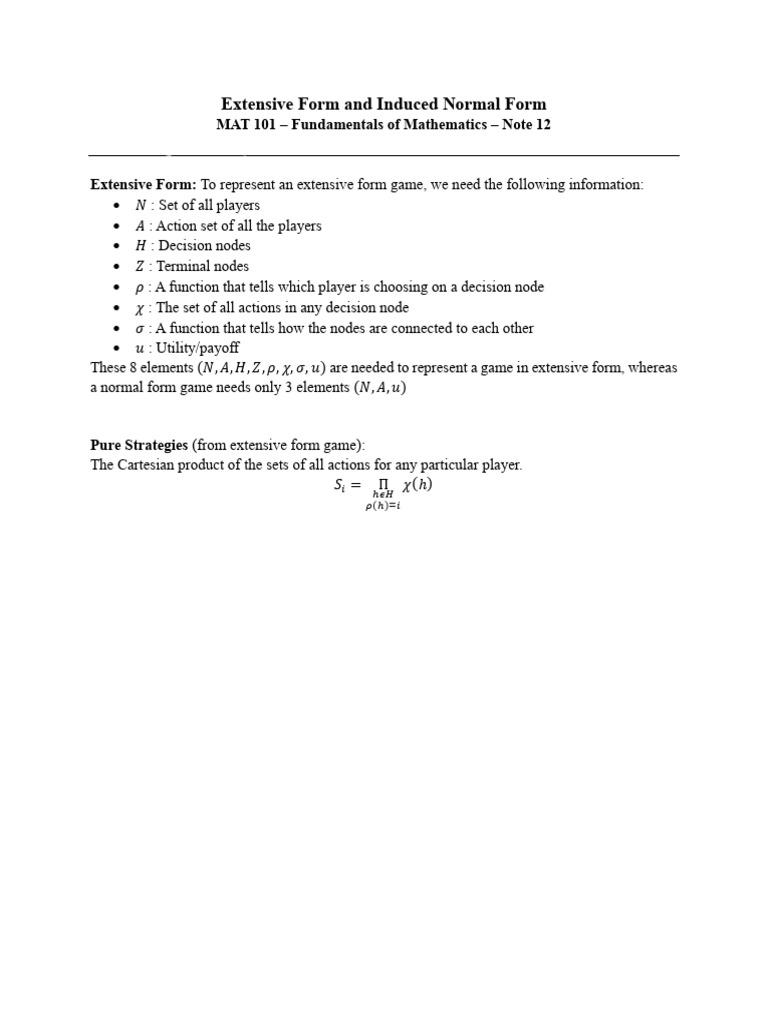 12 Extensive and Induced Normal Forms | PDF | Quantitative Research ...
