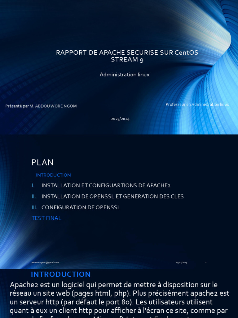 Rapport HTTP Securise Sur Centos 9 | PDF | Apache HTTP Server ...