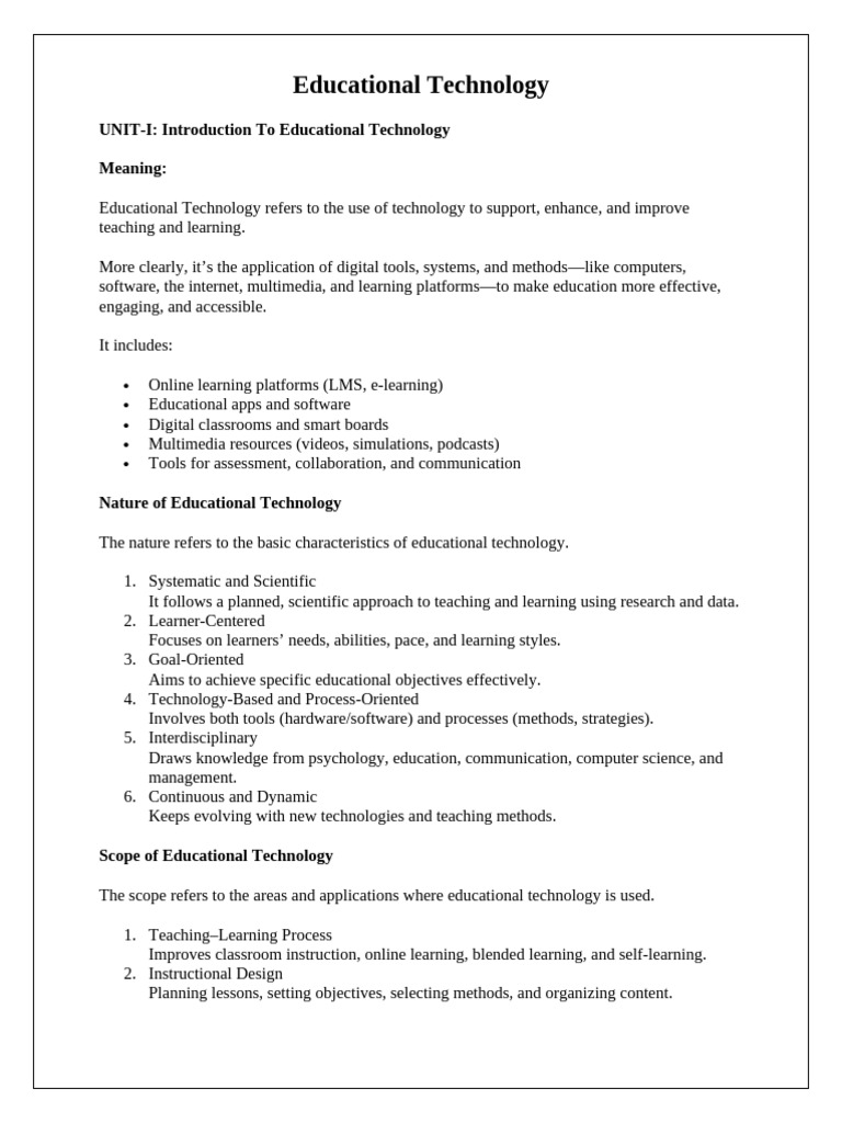 Educational Technology | PDF | Educational Technology | Communication