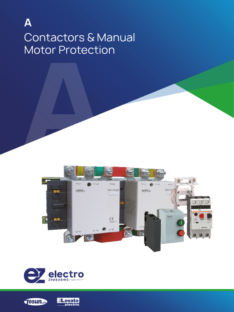 A Contactors+&+Manual+Motor+Protection | PDF | Electricity | Components