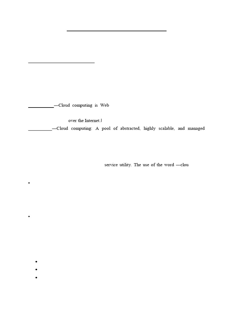 Unit 1 Cloud Computing Fundamentals | PDF | Cloud Computing | Software ...