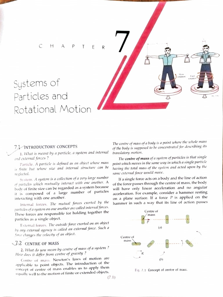 System of Particles and Rotational Motion Xi Notes From S.l.arora | PDF