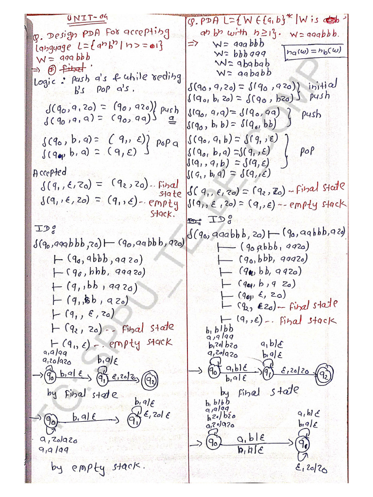 TOC PYQ SOL Unit 4 by Sumit | PDF