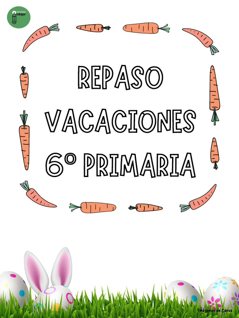 6o PRIMARIA Original Cuaderno para Repasar en Vacaciones Primavera ...