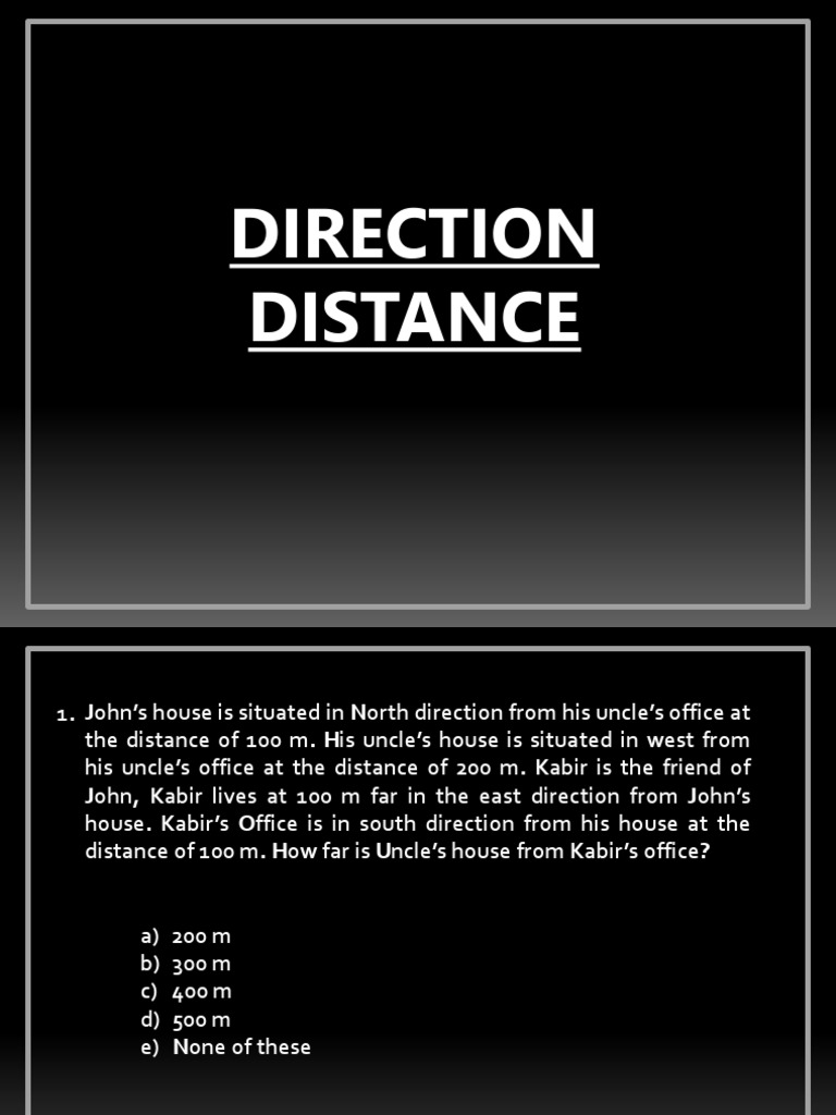 Direction Distance PPT - 76027307 - 2026 - 01 - 19 - 21 - 24 | PDF ...