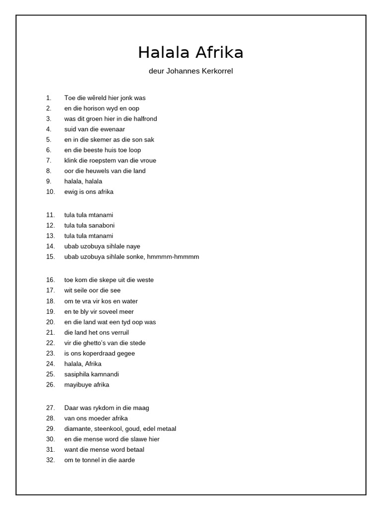 Halala Afrika | PDF