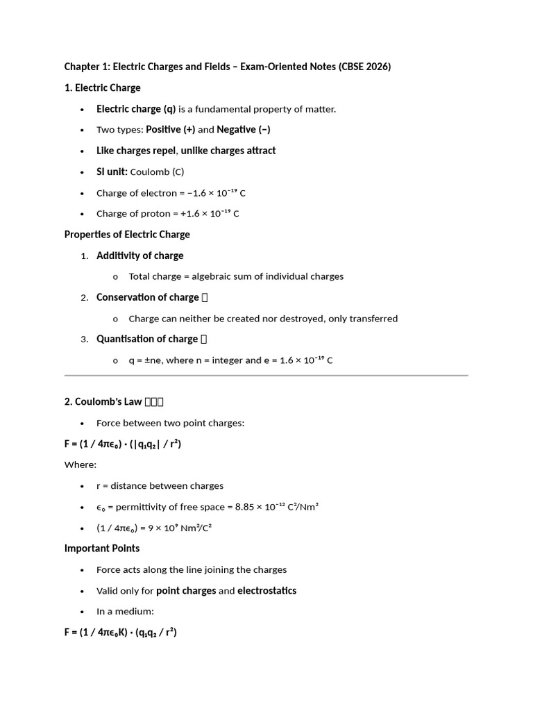 Chapter 1 Physics Notes | PDF
