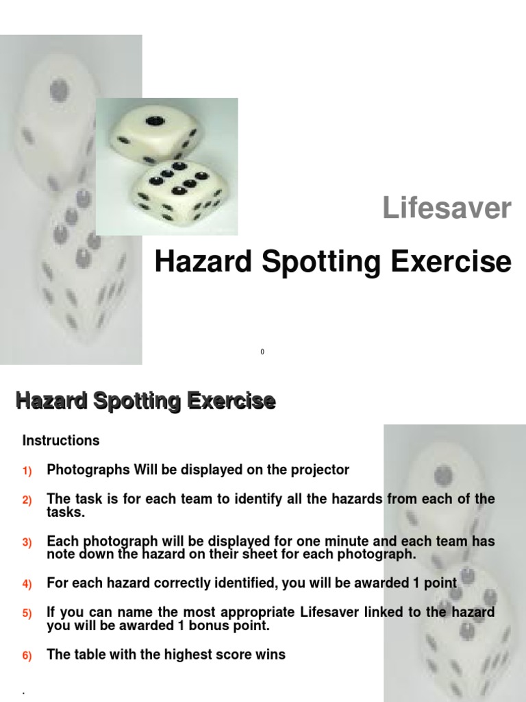 Hazard Spotting Exercise PDF Safety