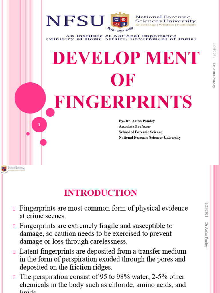 Chemical Methods For The Develop Ment of Fingerprints | PDF ...