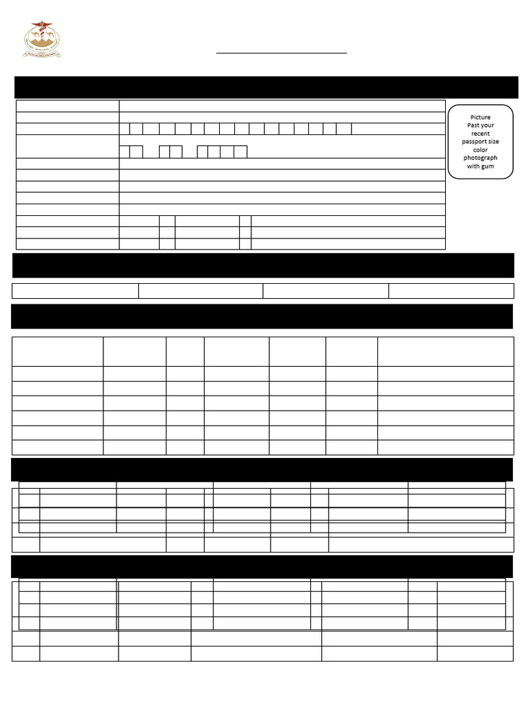 Bumhs Job Application Form | PDF