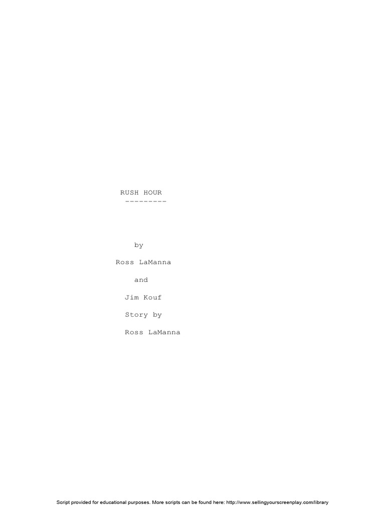 Rush Hour | PDF