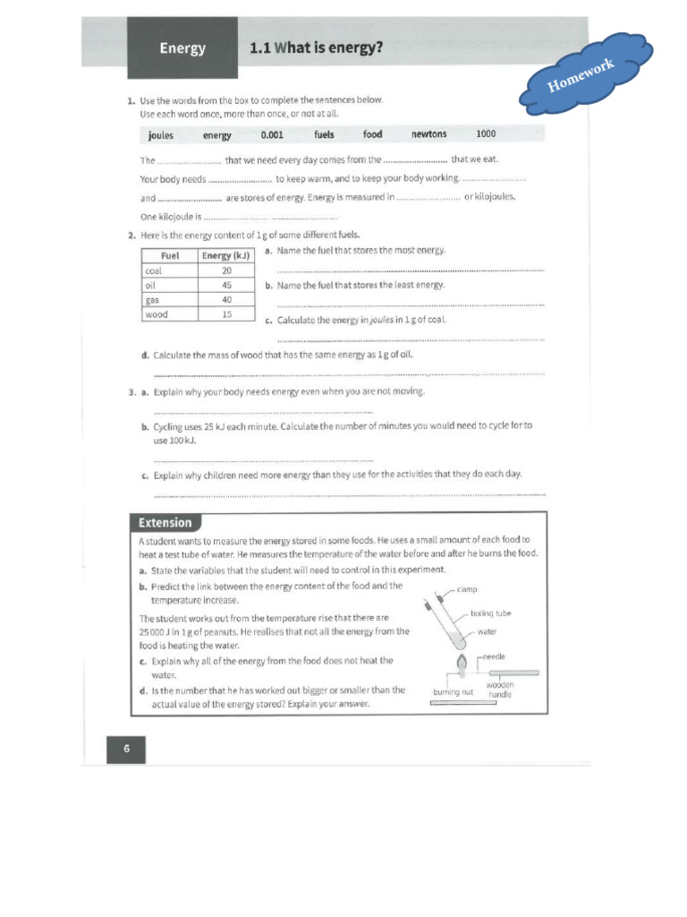 Sunday Homework | PDF