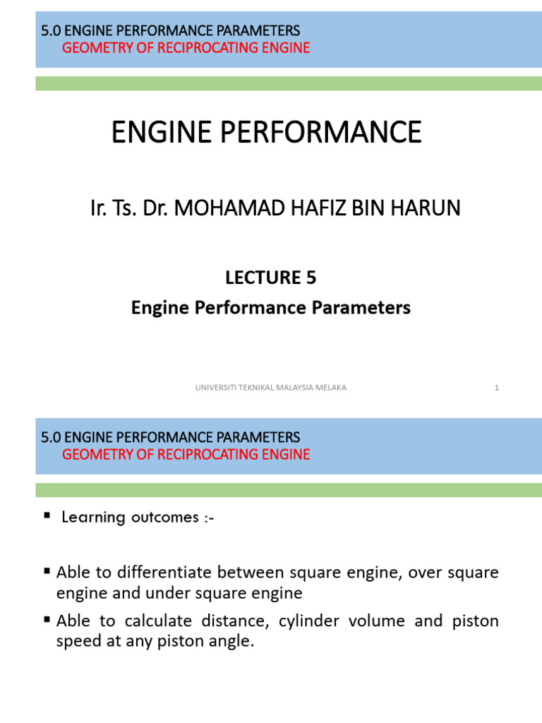 Chapter 5 - Engine Performance Parameters Part I | PDF | Vehicle ...