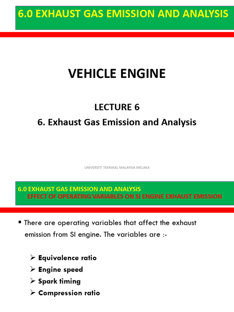 Chapter 6 - Exhaust Gas Emission and Analysis - Part II | PDF | Exhaust ...