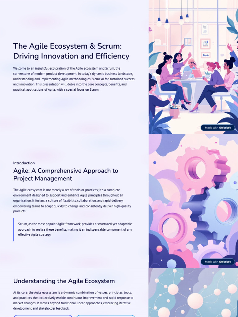 The Agile Ecosystem and Scrum Driving Innovation and Efficiency | PDF ...