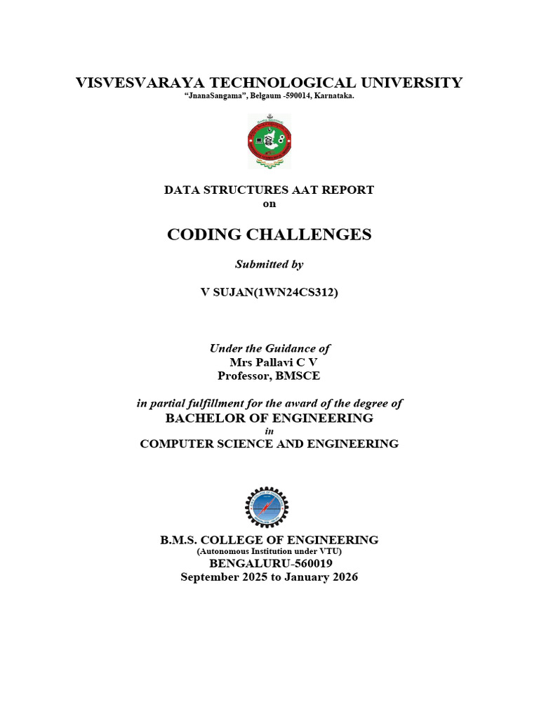 Coding Challenge Report Template-DST | PDF